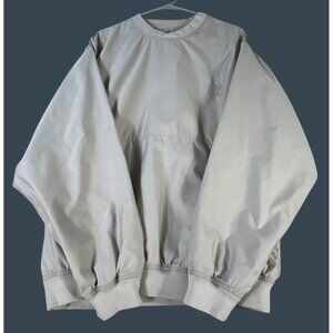 VTG Penguin Sport Mens Golf Pullover Jacket Sz M Beige Long Sleeve Lightweight